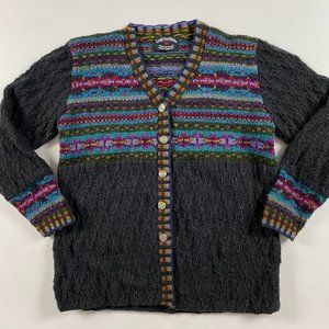 Lost Horizons Nepal Wool Cardigan Sweater Women's Made in Nepal